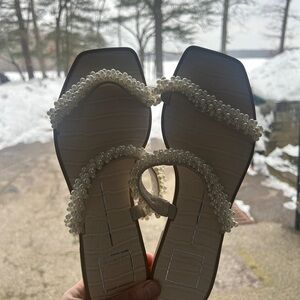 Dolce Vita Cream Pearl Sandals